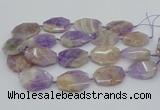 CNG5357 20*30mm - 35*45mm faceted freeform lavender amethyst beads