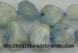 CNG5427 8*12mm - 16*20mm nuggets aquamarine beads wholesale