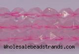 CNG5482 15.5 inches 8mm faceted nuggets rose quartz beads