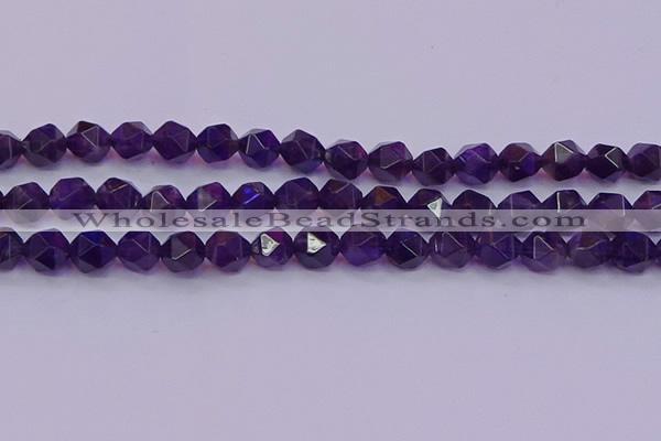 CNG5494 15.5 inches 12mm faceted nuggets amethyst gemstone beads