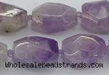 CNG5510 12*16mm - 15*25mm faceted nuggets lavender amethyst beads