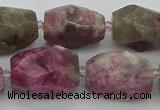 CNG5523 12*16mm - 15*25mm faceted nuggets pink tourmaline beads