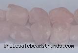 CNG5531 15.5 inches 10*14mm - 12*16mm nuggets rose quartz beads