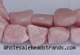 CNG5536 15.5 inches 10*14mm - 12*16mm nuggets Chinese pink opal beads