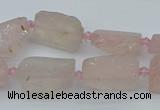 CNG5551 15.5 inches 10*15mm - 15*20mm nuggets rose quartz beads