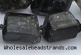 CNG5555 15.5 inches 18*20mm - 20*28mm nuggets black tourmaline beads