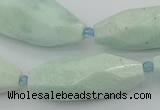 CNG5637 15.5 inches 15*35mm - 18*40mm faceted rice amazonite beads