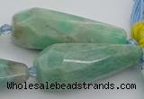 CNG5638 15.5 inches 15*35mm - 18*45mm faceted teardrop amazonite beads