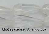 CNG5646 15*35mm - 18*45mm faceted teardrop white crystal beads