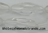 CNG5647 15.5 inches 15*35mm - 18*40mm faceted rice white crystal beads