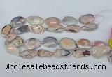 CNG5676 18*25mm - 30*35mm faceted freeform pink botswana agate beads