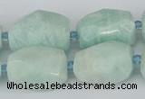 CNG5693 15.5 inches 12*16mm - 15*25mm faceted nuggets amazonite beads