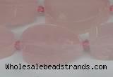 CNG5705 15.5 inches 22*30mm - 28*35mm freeform rose quartz beads