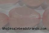 CNG572 15.5 inches 18*30mm nuggets rose quartz beads