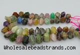 CNG5738 12*16mm - 15*20mm faceted nuggets mixed gemstone beads