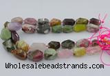 CNG5739 12*16mm - 15*25mm faceted nuggets mixed gemstone beads