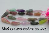 CNG5741 15*35mm - 18*45mm faceted teardrop mixed gemstone beads