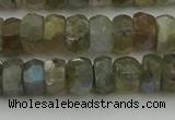 CNG5752 15.5 inches 6*9mm faceted nuggets labradorite beads