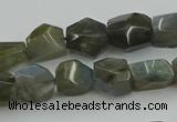 CNG5753 15.5 inches 10*12mm - 12*16mm faceted nuggets labradorite beads