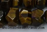 CNG5771 12*16mm - 13*18mm faceted nuggets yellow tiger eye beads