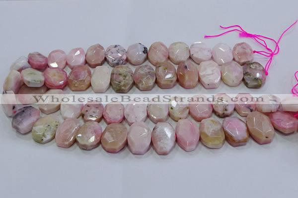 CNG5778 13*18mm - 15*20mm faceted freeform natural pink opal beads