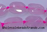 CNG5785 10*14mm - 12*16mm faceted freeform rose quartz beads