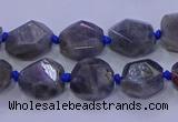 CNG5790 10*12mm - 10*14mm faceted freeform labradorite beads