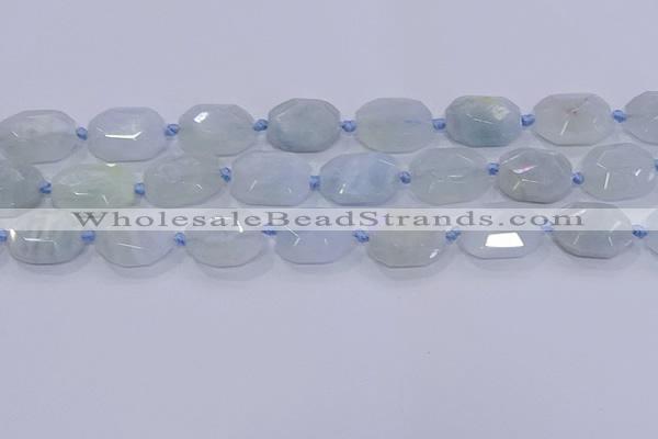 CNG5809 15.5 inches 10*14mm - 12*16mm faceted freeform aquamarine beads