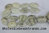 CNG5834 15.5 inches 20*30mm - 35*45mm faceted freeform moonstone beads