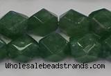 CNG5843 15.5 inches 14*15mm faceted nuggets green strawberry quartz beads