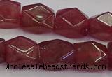 CNG5846 15.5 inches 14*15mm faceted nuggets strawberry quartz beads