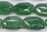 CNG5855 15*20mm - 20*25mm faceted freeform green strawberry quartz beads