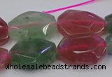 CNG5857 15*20mm - 20*25mm faceted freeform mixed strawberry quartz beads