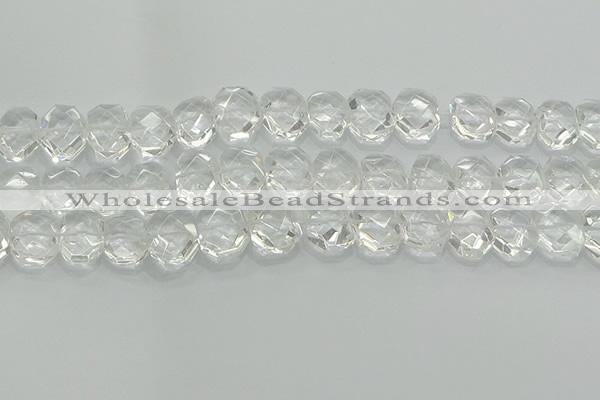 CNG5860 15.5 inches 8*12mm - 12*16mm faceted freeform white crystal beads