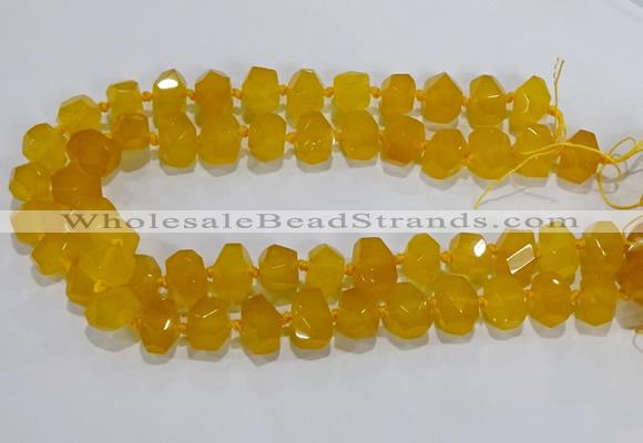 CNG6011 15.5 inches 10*14mm - 12*16mm faceted nuggets white jade beads