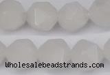 CNG6043 15.5 inches 12mm faceted nuggets white jade beads