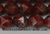 CNG6052 15.5 inches 12mm faceted nuggets brecciated jasper beads