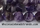 CNG6094 15.5 inches 8mm faceted nuggets dogtooth amethyst beads