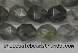 CNG6096 15.5 inches 8mm faceted nuggets cloudy quartz beads