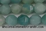 CNG6100 15.5 inches 8mm faceted nuggets amazonite gemstone beads