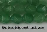 CNG6101 15.5 inches 8mm faceted nuggets green aventurine beads