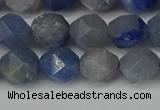 CNG6102 15.5 inches 8mm faceted nuggets blue aventurine beads