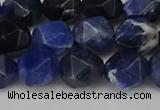 CNG6104 15.5 inches 8mm faceted nuggets sodalite gemstone beads