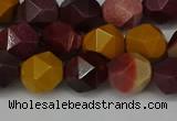 CNG6106 15.5 inches 8mm faceted nuggets mookaite gemstone beads