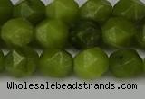 CNG6114 15.5 inches 8mm faceted nuggets lemon jade beads