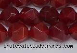 CNG6159 15.5 inches 10mm faceted nuggets red agate beads