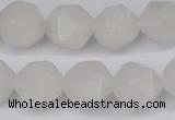 CNG6186 15.5 inches 10mm faceted nuggets white jade beads