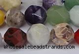 CNG6204 15.5 inches 10mm faceted nuggets mixed gemstone beads