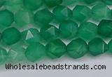 CNG6226 15.5 inches 6mm faceted nuggets green agate beads