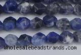 CNG6251 15.5 inches 6mm faceted nuggets sodalite beads wholesale